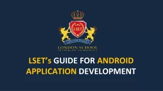 LSET's Guide for Android Application Development