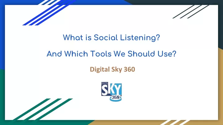 what is social listening and which tools we should use