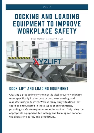 Docking and Loading Equipment to Improve Workplace Safety - XYZLIFT