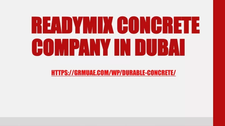 readymix concrete company in dubai