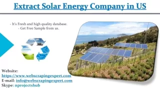 extract solar energy company in us