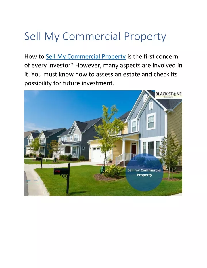 sell my commercial property