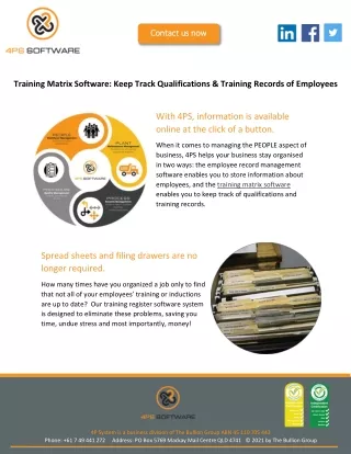 Training Matrix Software Keep Track Qualifications & Training Records of Employees