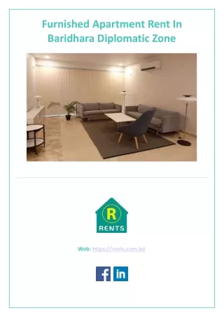 Furnished Apartment Rent In Baridhara Diplomatic Zone