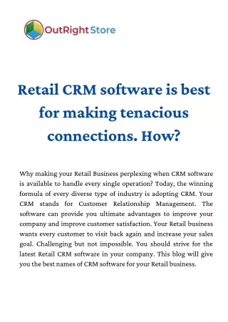 Retail CRM