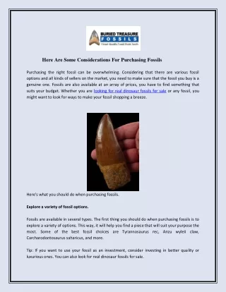 here are some considerations for purchasing
