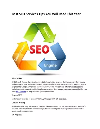 best seo services tips you will read this year