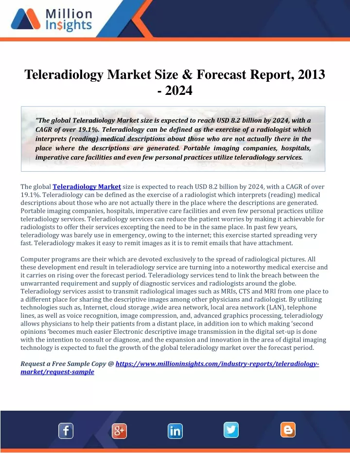 teleradiology market size forecast report 2013