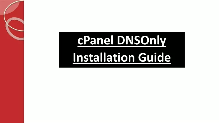 cpanel dnsonly installation guide