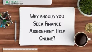 why should you seek finance assignment help online