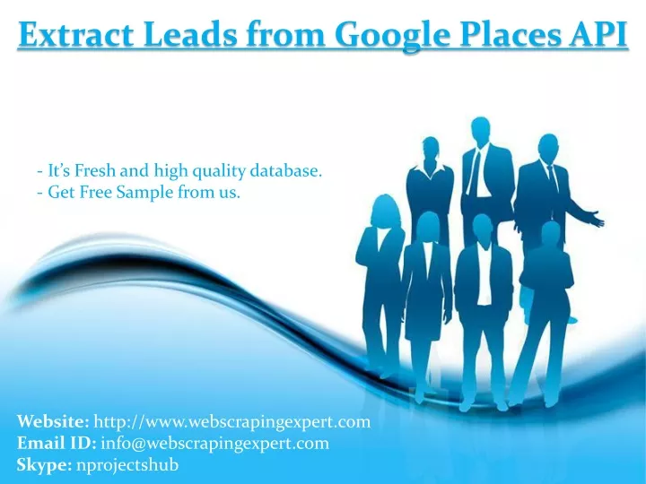 extract leads from google places api