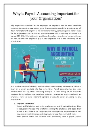 why is payroll accounting important for your