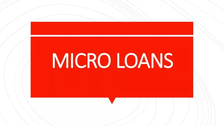 micro loans