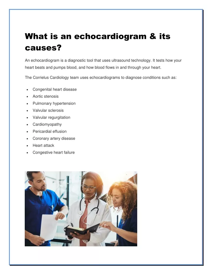 what is an echocardiogram its causes