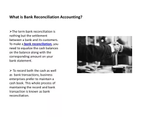 Bank Accounting Reconciliation