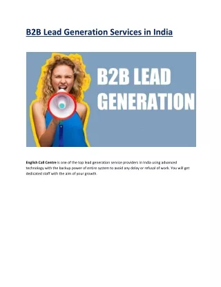 B2B Lead Generation Services in India-converted