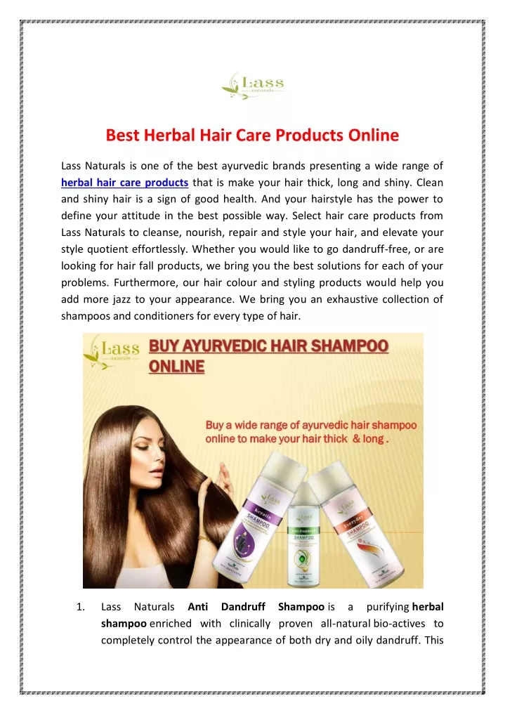 best herbal hair care products online