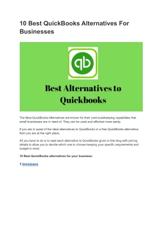 10 Best QuickBooks Alternatives For Businesses