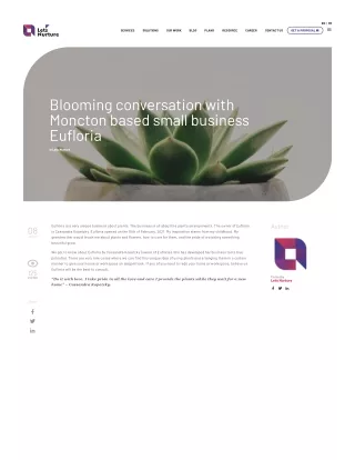 Eufloria | Small Moncton based business | Canada