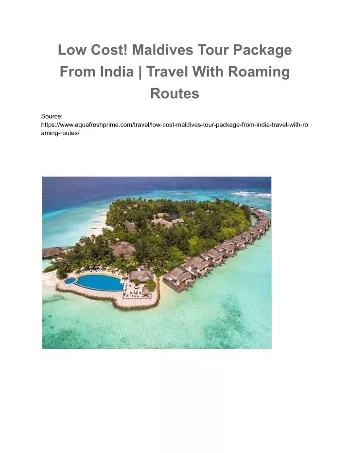 low cost maldives tour package from india travel
