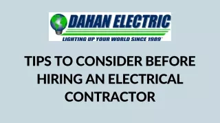 tips to consider before hiring an electrical