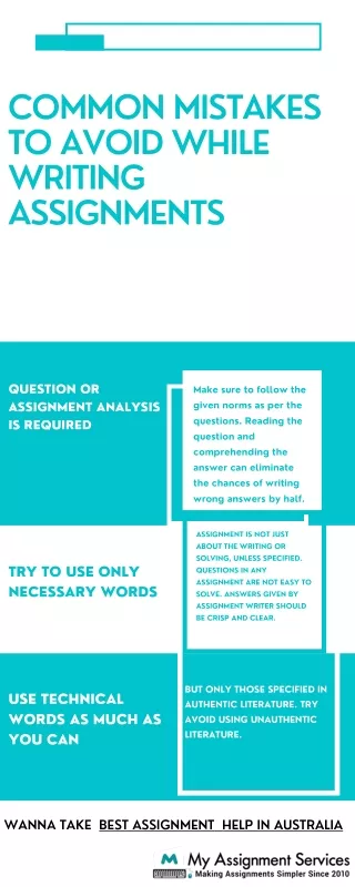 common mistakes to avoid while writing assignments