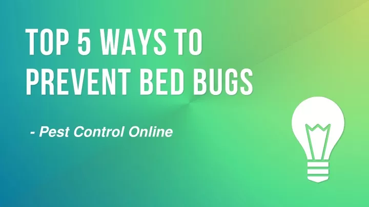 PPT - Top 5 Ways to Prevent Bed Bugs PowerPoint Presentation, free ...