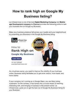 how to rank high on google my business listing