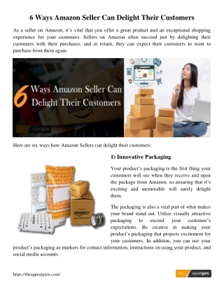 How Seller Can Delight Their Customers at Amazon