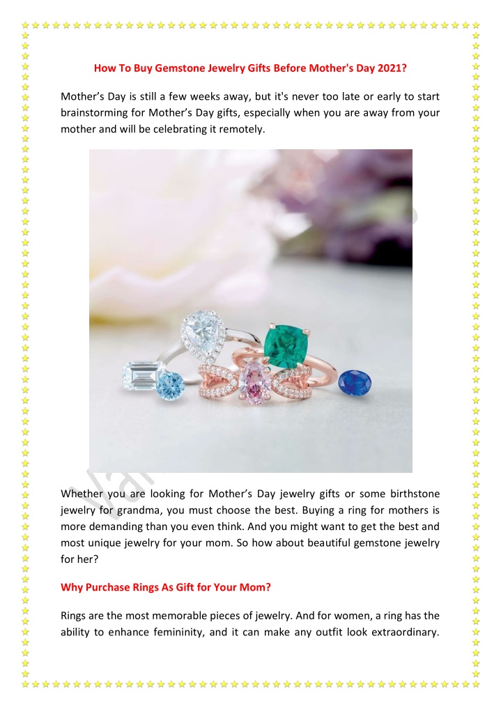 how to buy gemstone jewelry gifts before mother