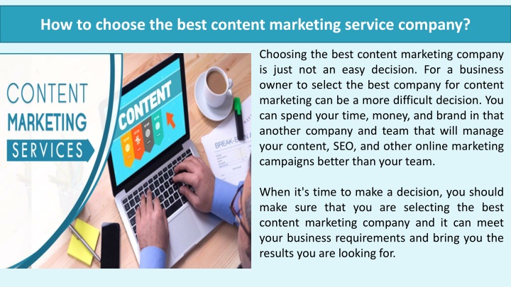 how to choose the best content marketing service