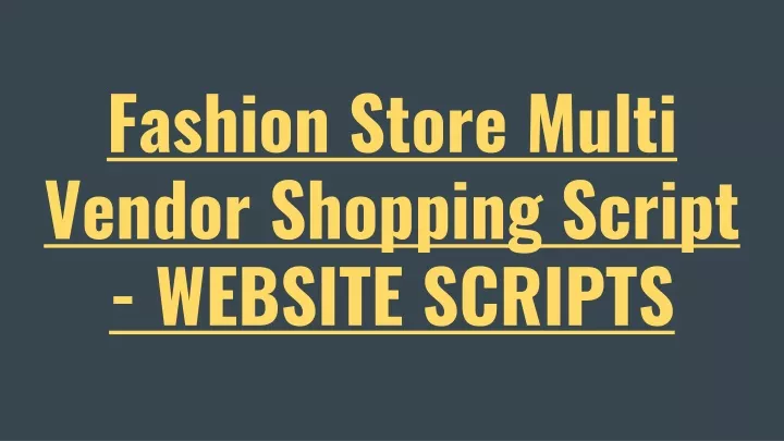 fashion store multi vendor shopping script website scripts