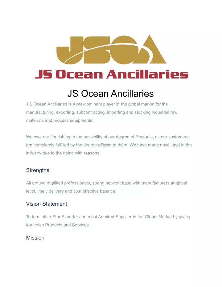 js ocean ancillaries