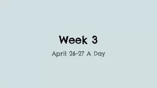week 3