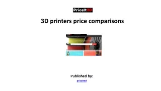 3d printers price comparisons