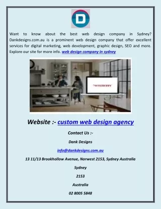 want to know about the best web design company