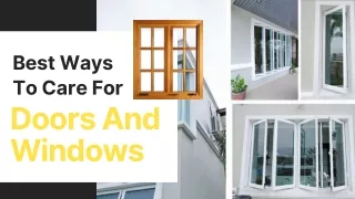 Best Ways To Care For Doors And Windows