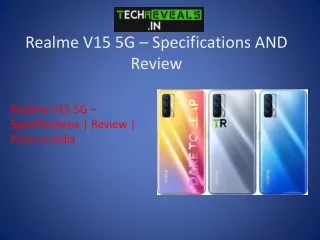 Realme V15 5G – Specifications AND Review