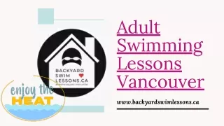 Adult Swimming Lessons Vancouver