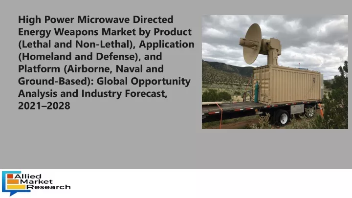 high power microwave directed energy weapons