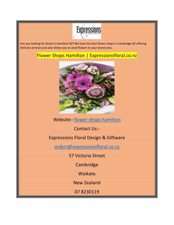 are you looking for florist in hamilton