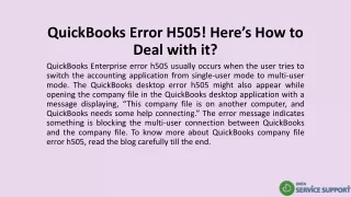 quickbooks error h505 here s how to deal with it