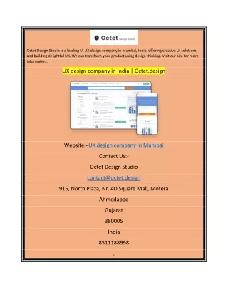 UX design company in India  Octet.design