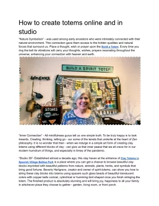 how to create totems online and in studio