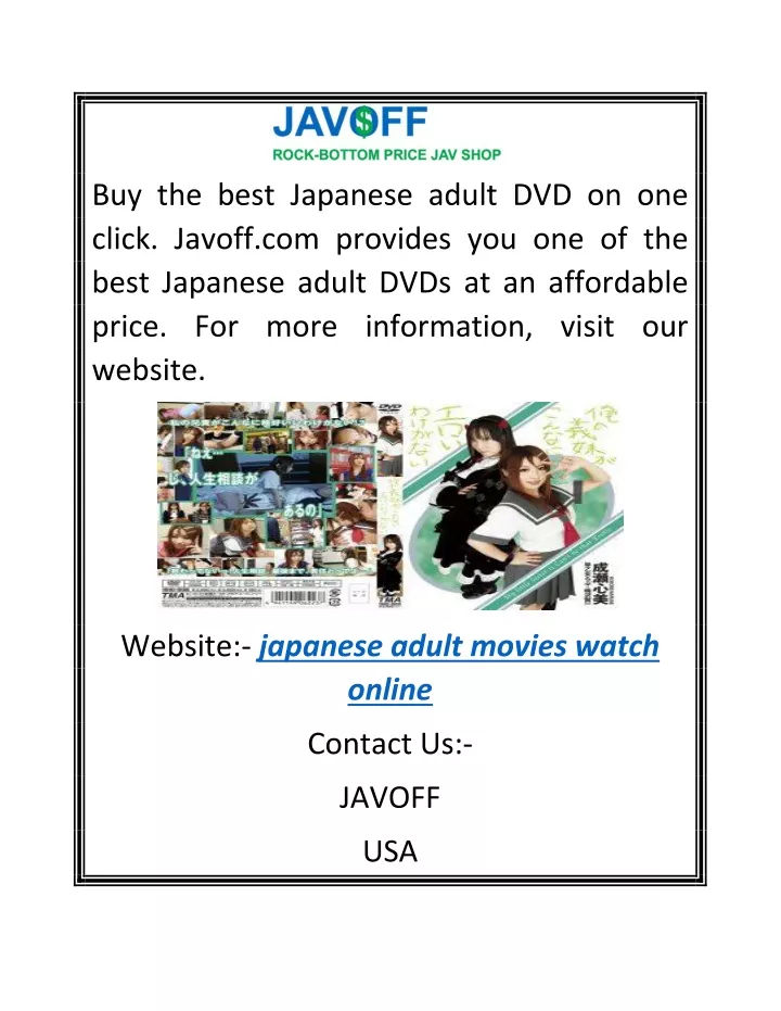 buy the best japanese adult dvd on one click