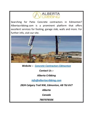 Concrete Contractors Edmonton | Albertacribbing.com