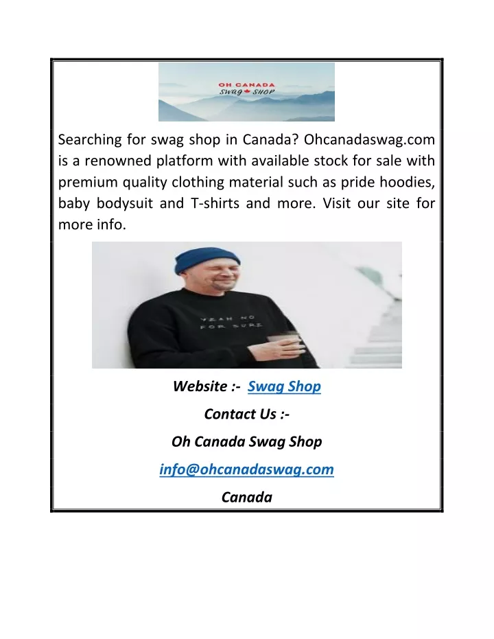 searching for swag shop in canada ohcanadaswag