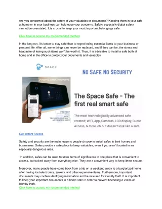 Why Do You Need A Safe_  Dynamic Sleek Innovative!