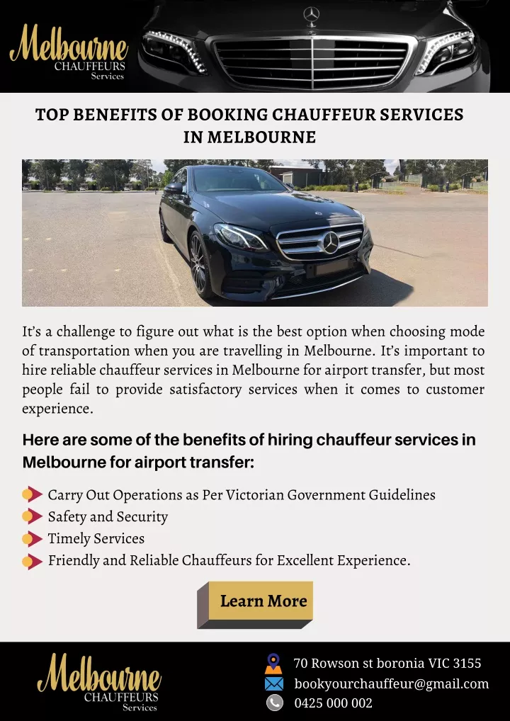 top benefits of booking chauffeur services