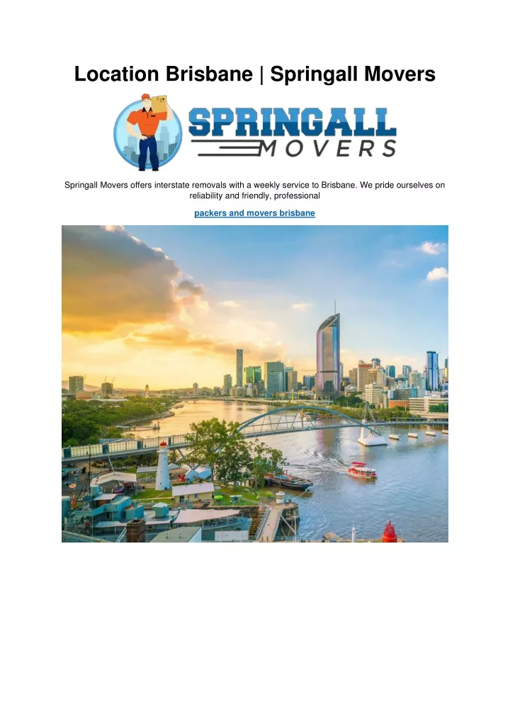 location brisbane springall movers